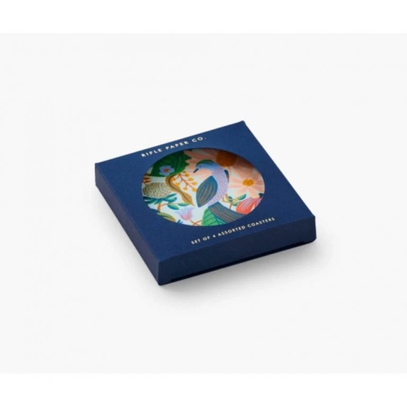 NWT Rifle Paper Co. Set of 4 Coasters Dovecote - Picture 2 of 5